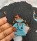 Cute N' Sassy Nurse w/Clipboard (Small Patch), Iron-on Embroidery, Size 3.5" inches